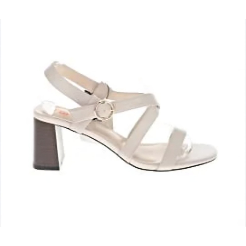 Jason Wu Kellie-P Cream Leather Block Heel Strappy Sandals Square Toe NWT 9